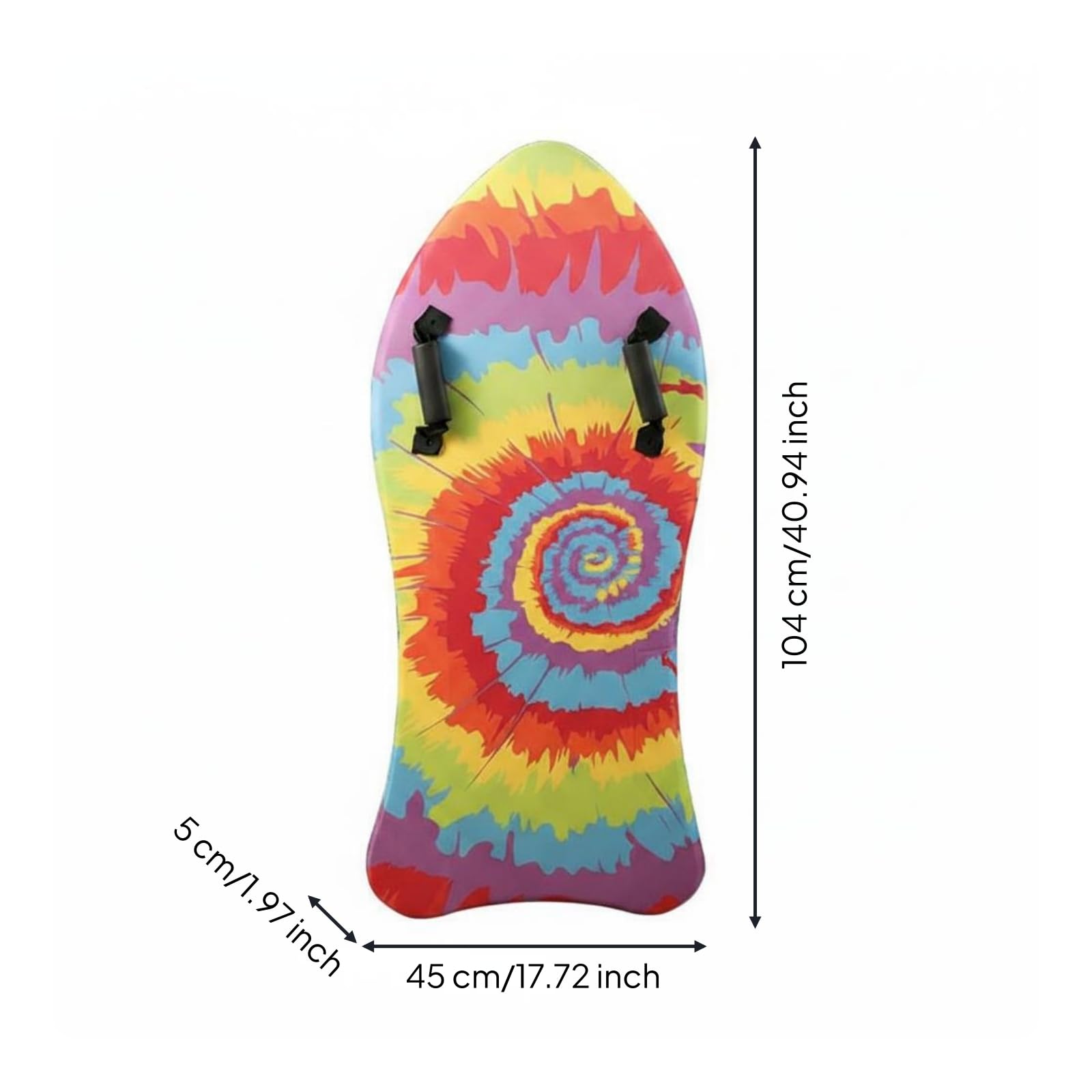 Planche de Surf Enfant Bodyboard de Vagues de Glisse en Noyau Léger avec Poignées Aide à Flotter et Contrôle Amélioré Surface