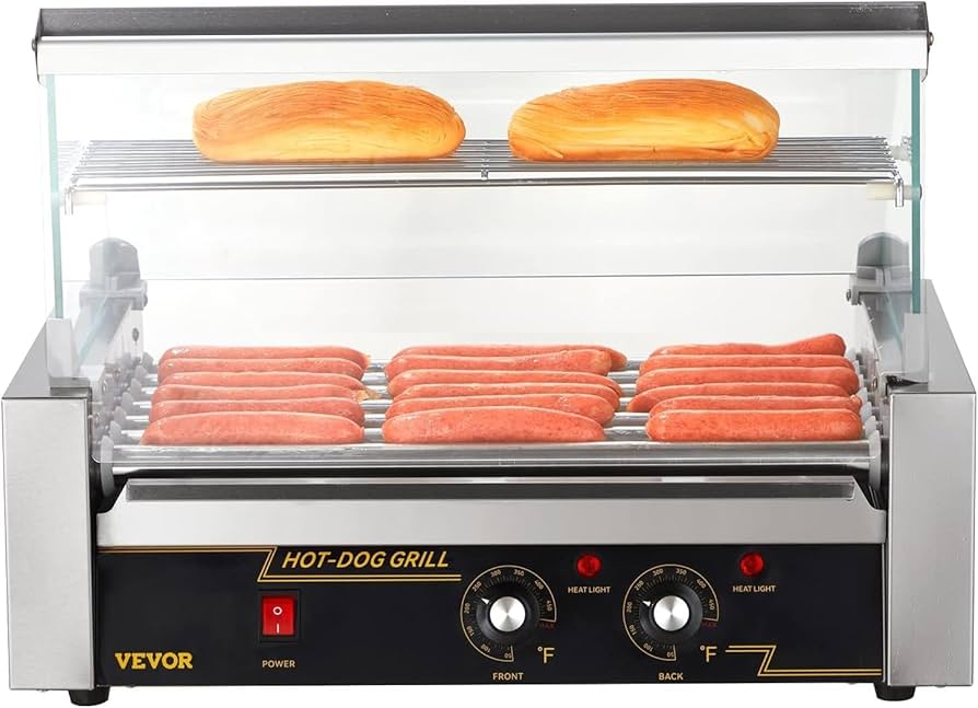 Hot Dog Roller - 18 Capacity, Non-stick Stainless Steel Rollers, Detachable G