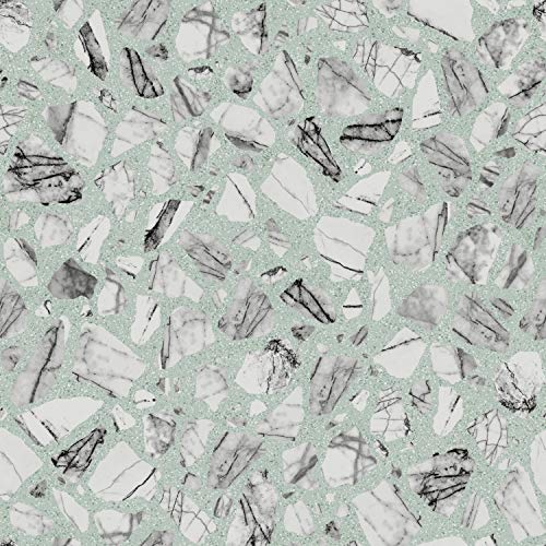 Tempaper Mint Julep Speckled Terrazzo Removable Peel and Stick Wallpaper, 20.5 in X 16.5 ft, Made in The USA