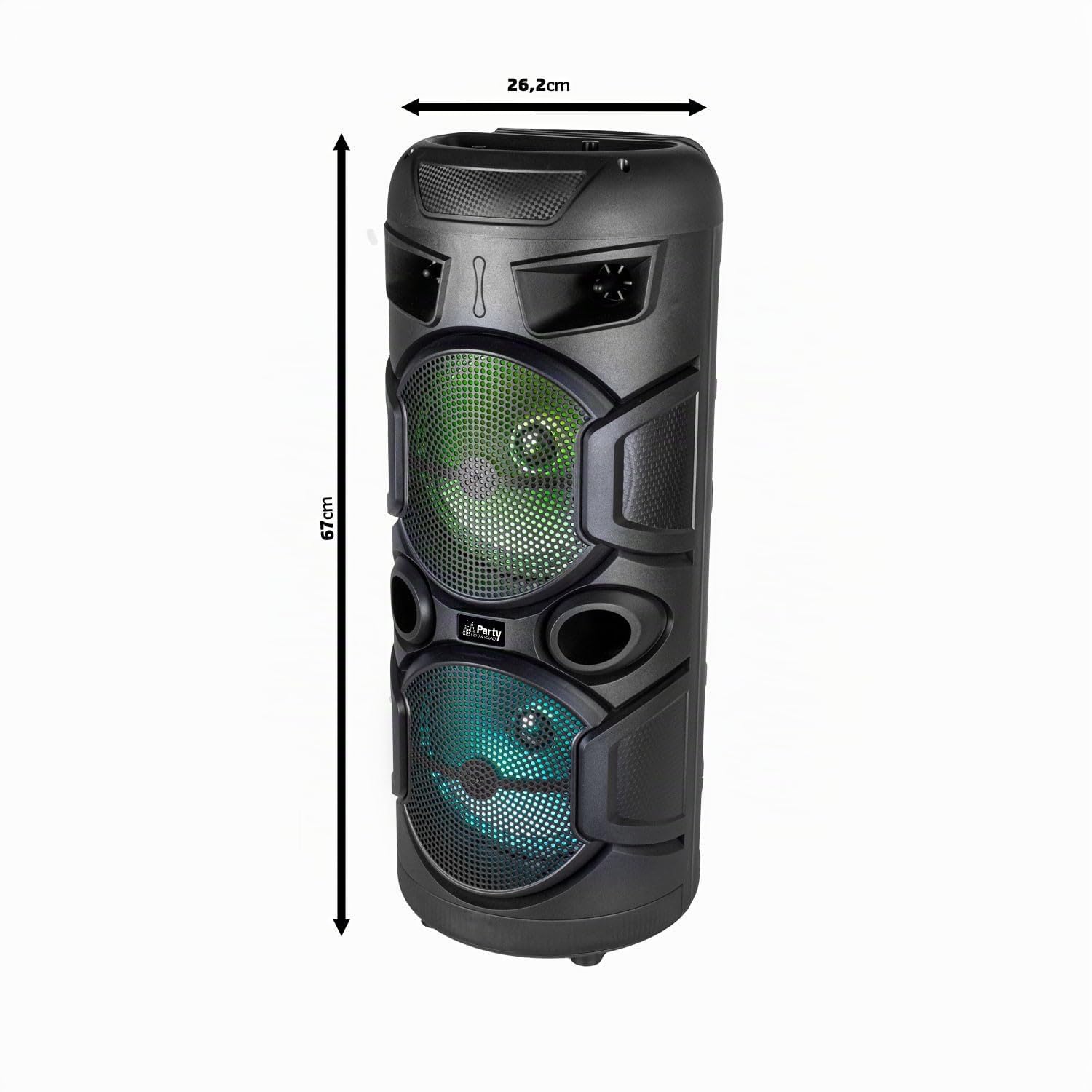 Ibiza Pluton Enceinte Bluetooth Batterie 300W TWS Micro USB FM Effets LED