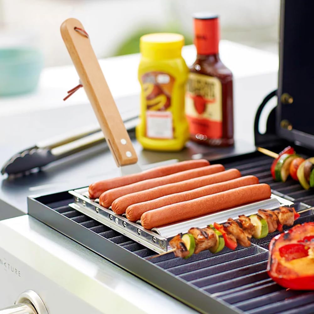 AWCIGG® 12 Pièces Brochettes De Barbecue En Acier Inoxydable Avec Poignée En Bois, 39 C