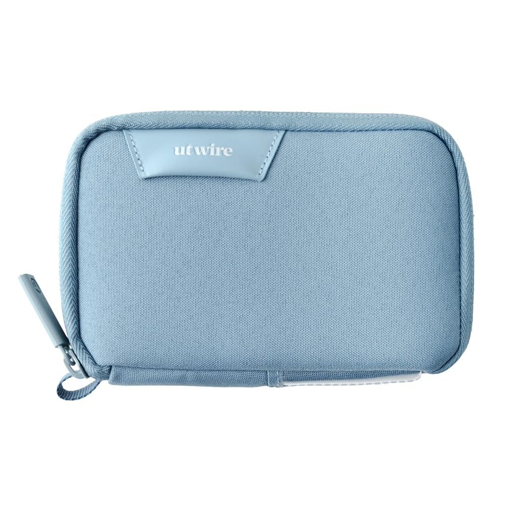 Folio Mini Small Tech Gear Pouch with Label Identification for Daily Travel, Gym, Work Organizer for Cables Chargers, Electronic Accessories (Arctic