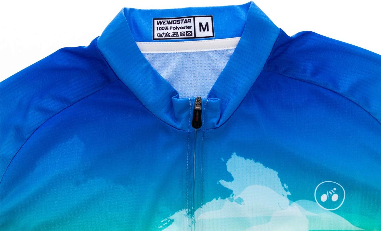 Cycling Jerseys Men,Mountain Bike Jersey Summer Short Sleeve Breathable Bicycle Tops Riding Bike Shirts Quick Dry - Image 5