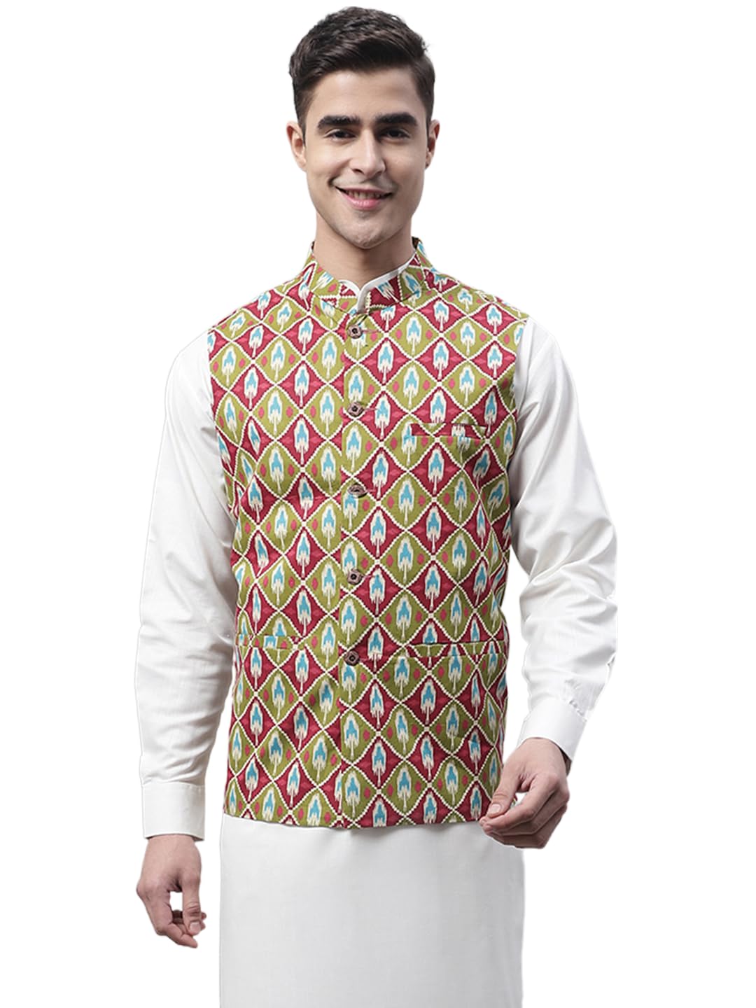 jompers Men's Printed Nehru Jacket-picture-56