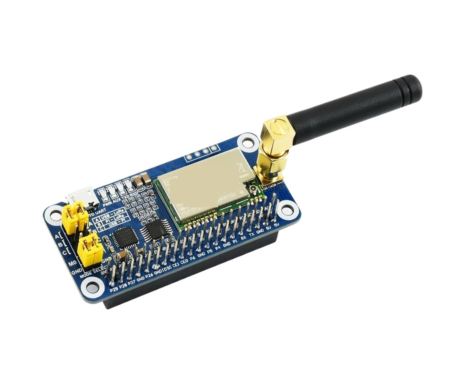 Scheda di espansione Modulo SX1268/SX1262 Interfaccia di Controllo UART 470 MHz/868 MHz/915 MHz(SX1262 868M Lora Hat)
