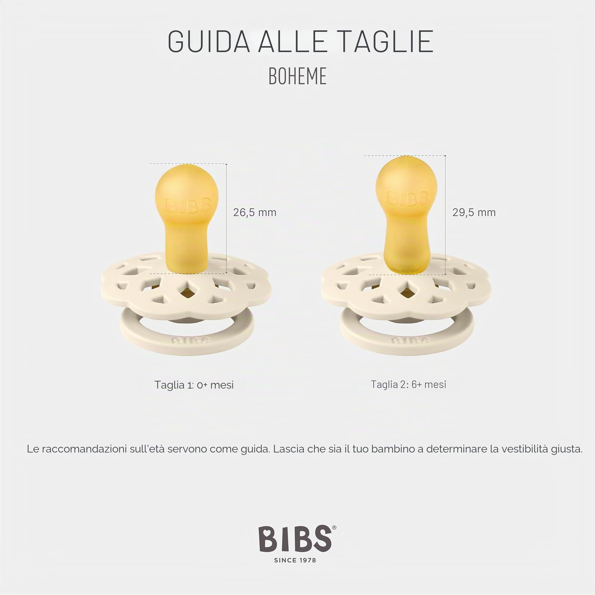 BIBS Boheme Ciuccio confezione da 4 pezzi. Privo di BPA, Tettarella tonda. Lattice di gomma naturale, Prodotto in Danimarca. 6-18 mesi (set da 4), Dusky Lilac Mix