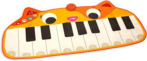 B.  Piano de suelo musical  Alfombrilla de piano de gato  Juguetes musicales para niños  Alfombrilla de piso para juego activo  3 años +  Alfombra