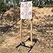 Highwild Adjustable Target Stand Base for Paper Shooting Cardboard Silhouette H Shape Stand Base for Shooting Range 1x2 Wooden Target Station Setup - 2 Pack