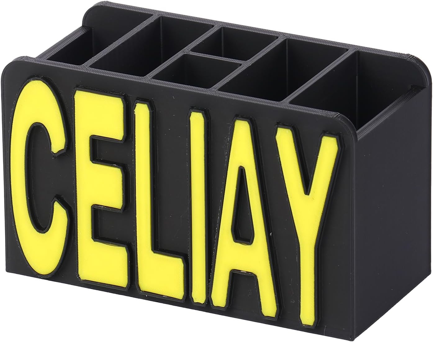 Bnesi Personalized 3D Printed Desk Holder Custom Pen Organizer for Desk Customized Desktop Box for Pens, Makeup, Tools Personalized Office Table Organizer Custom Table Accessories