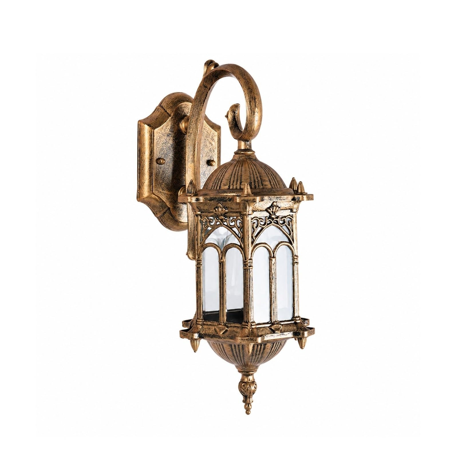OZBMA Antique Bronze Wall Lantern, European Style Outdoor Light, Waterproof Die-Cast Aluminum Exterior Sconce with Glass, Porch Lighting Fixtures for Balcony Patio Garden Foyer Threshold