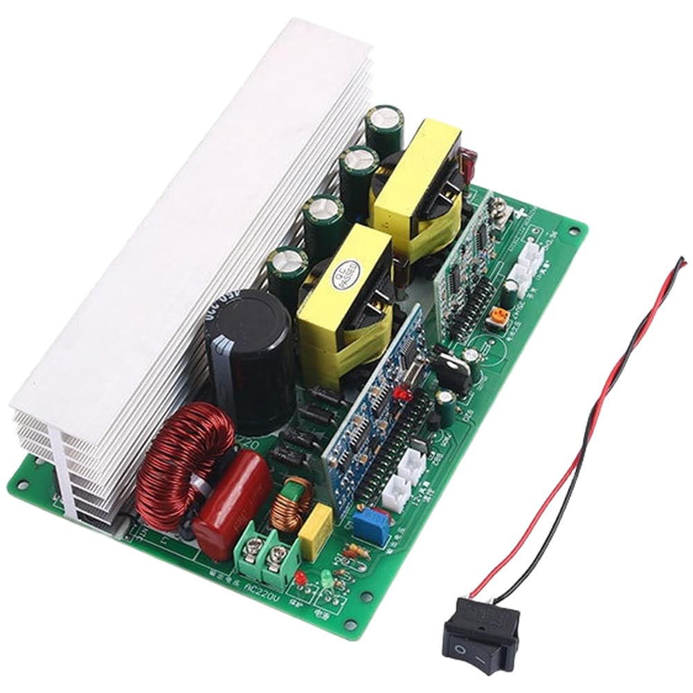 Inversor de onda sinusoidal pura, 600 W, potencia continua, 1000 W, punta CC, 12 V, 24 V, 48 V a CA 220 V, transformador de voltaje con refrigeración inteligente, compacto para camping
