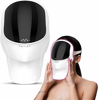 Mascarilla LED Cara 7 Colores con Infrarrojos – Luminoterapia Anti-edad, Anti-Acné, Brillo – 114 LED de alta tecnología – Cuidado Facial en el Hogar para todo tipo de pieles