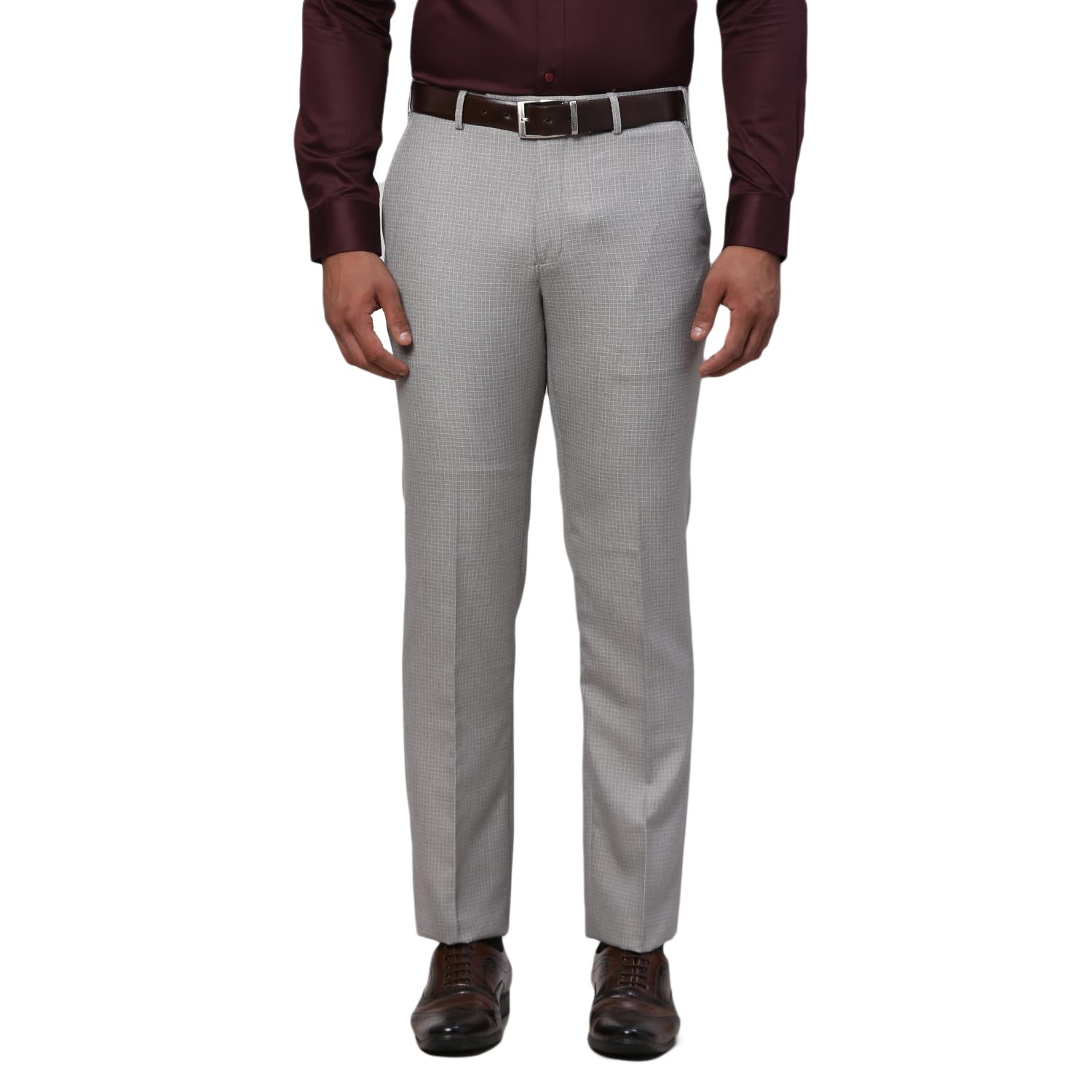 park avenue Men's Mid Rise Regular Fit Pants-picture-41