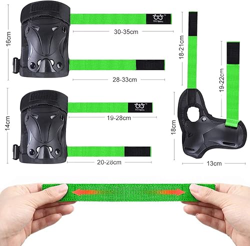 Miniatura 6 de Rodilleras y coderas para niños y jóvenes con protectores de muñeca, equipo de protección para patinaje, patinaje, ciclismo, scooter y deportes