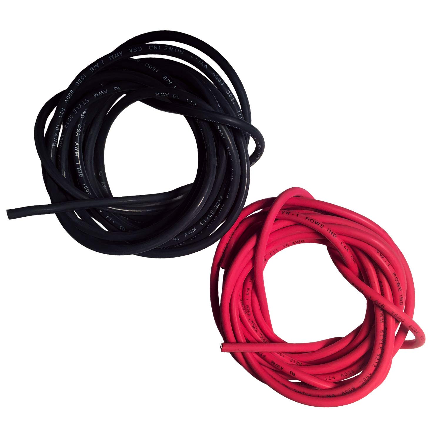 30 ft 10 Gauge High Temperature Wire 150 Degrees C Rated. UL and CSA Rated Silicone Rubber Insulated Cable Black and Red 15 ft of Each Color, Made in USA (30FT 10g Silicone Wire)