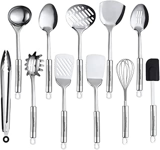 Maphyton Stainless Steel Utensils 11 Pieces Kitchen Utensil Set for Cooking with Spatula - coolthings.us