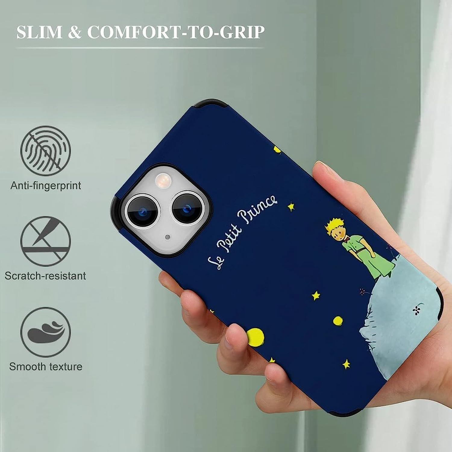 Le Petit Prince 星の王子さま iPhone13ケース 抗菌 星の王子さま iPhoneケース iphone 17 16 e 15 14 13 pro mini se