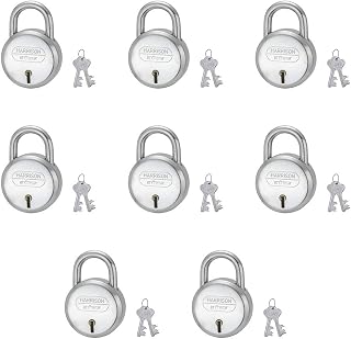 Harrison J-6/BCP-0447 Iron 4 Levers 30mm Padlock with 2 Keys Each Pack of 8 Padlock, Padlocks, Locks for Home, Locks for Main Door