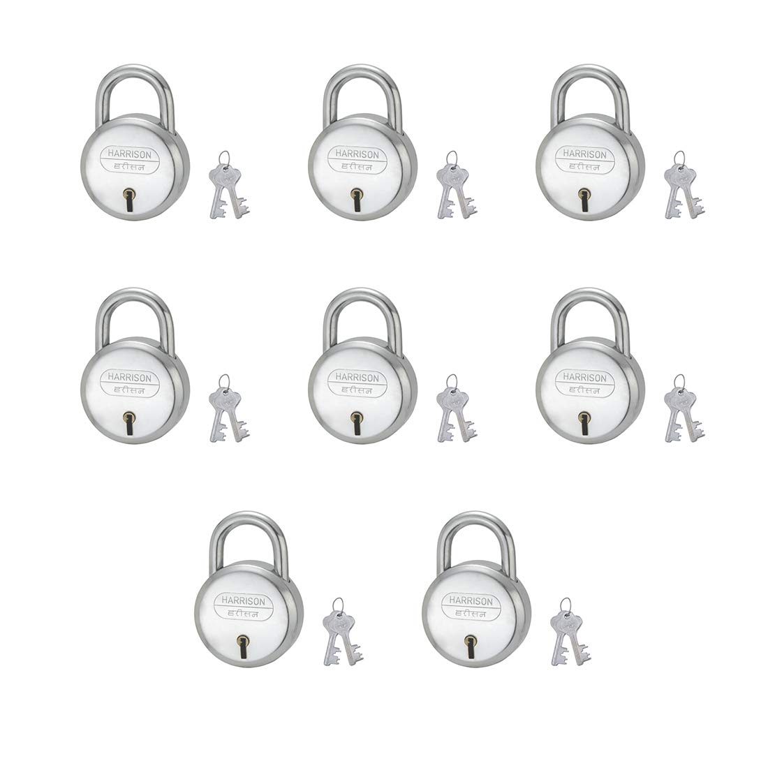 Harrison J-6/BCP-0264_PK 8 Steel 6 Levers Padlock with 2 Keys (Pack of 8), Silver (B07HK8Y4ZB) Amazon Price History, Amazon Price Tracker