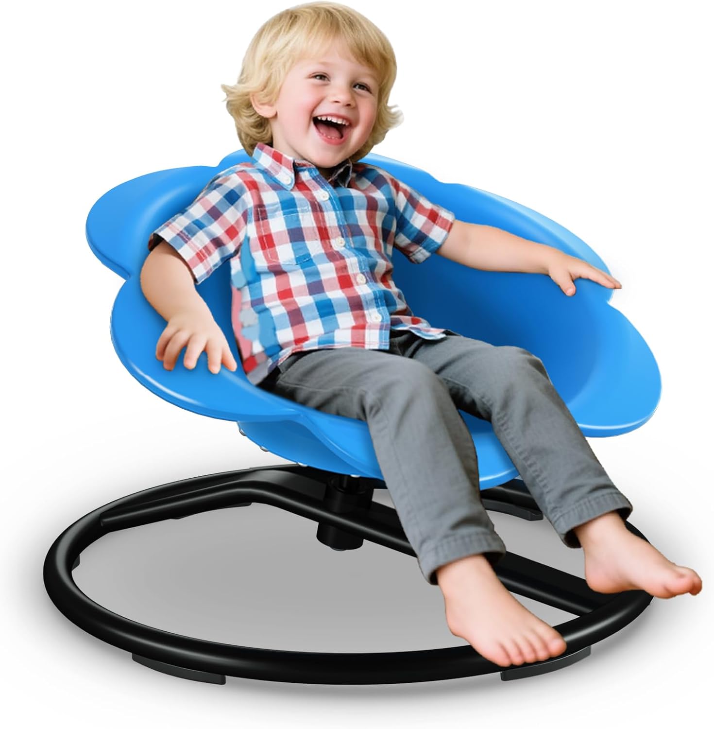 Spinning Chair for Autism Kids (Blue) – Sensory Sit & Spin Chair
