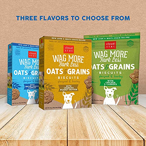 Cloud Star Wag More Bark Less Crunchy Dog Treats Baked In The Usa, Oats & Grains, Bacon, Cheese & Apples 16 Oz. (Packaging May Vary) #TOP6