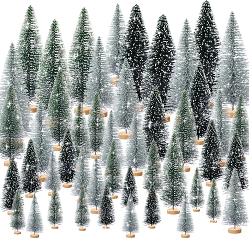 Tizuxa 30pcs Tiny Christmas Trees for Christmas Decorations, Mini Artificial
