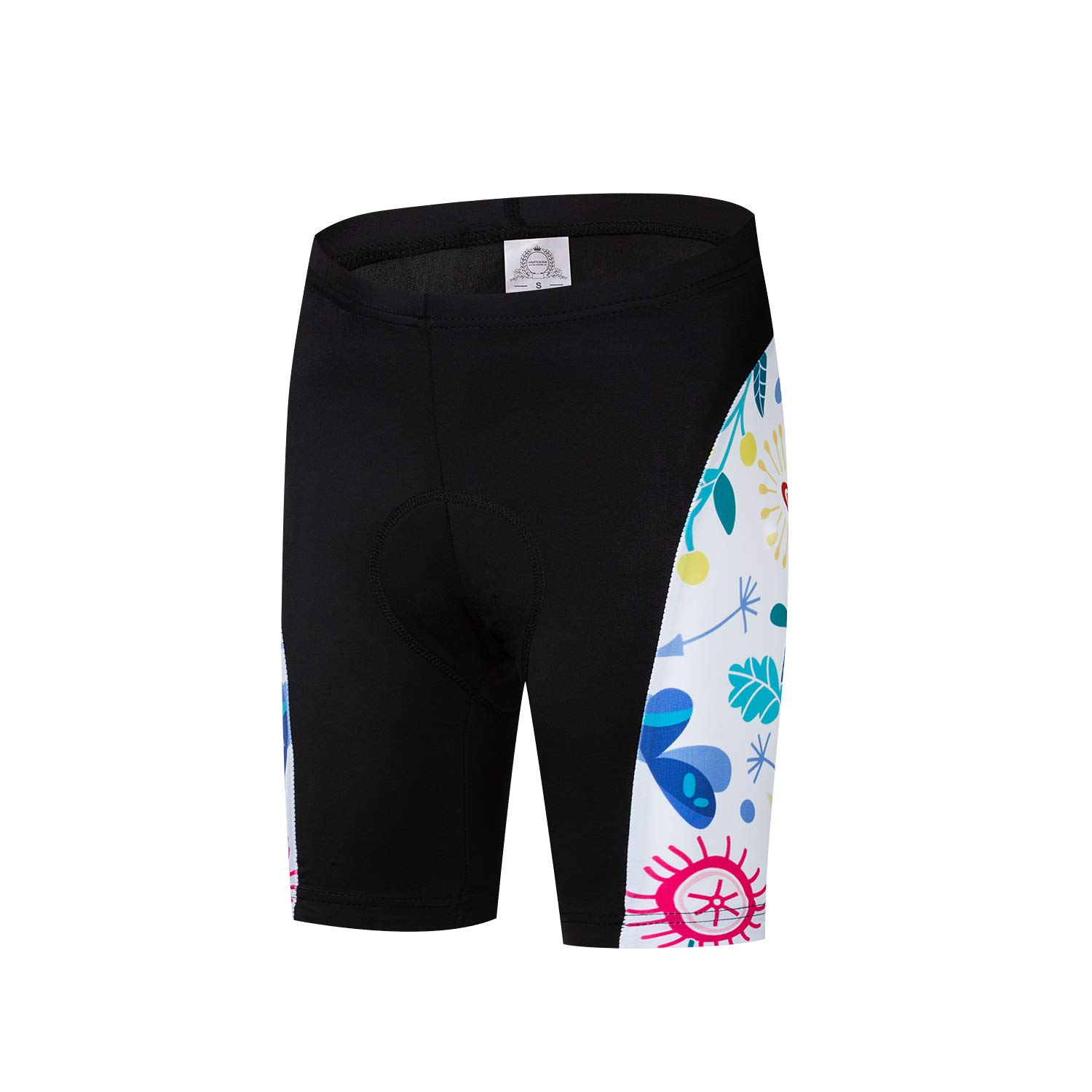 Children Cycling Bike Shorts Kid Cartoon Bicycle Riding Half Pants 3D Gel Padded Cycle Wear Tights for Boy Girl Green Size S