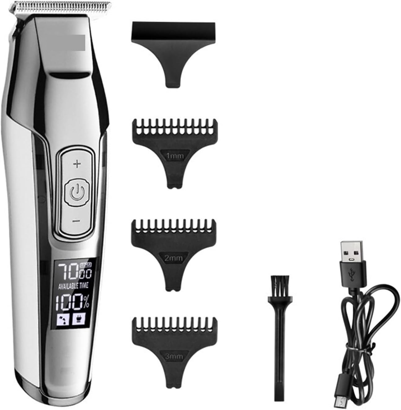 Professional Hair Clipper Beard Trimmer for Men Adjustable Speed LED Digital Carving Clippers Electric Razor KM-5027