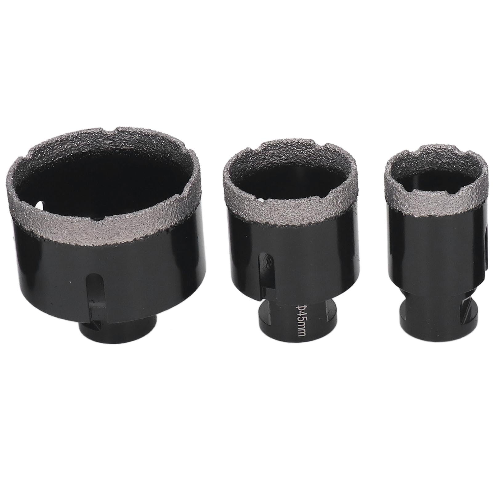 Hyuduo Juego de Brocas de Sierra de Diamante 7 Piezas 45 Juego de Brocas de Diamante de Acero M14 de 25 Mm a 75 Mm para Corte de Baldosas de Mármol Cerámico con de Dedo para Amoladora Angular