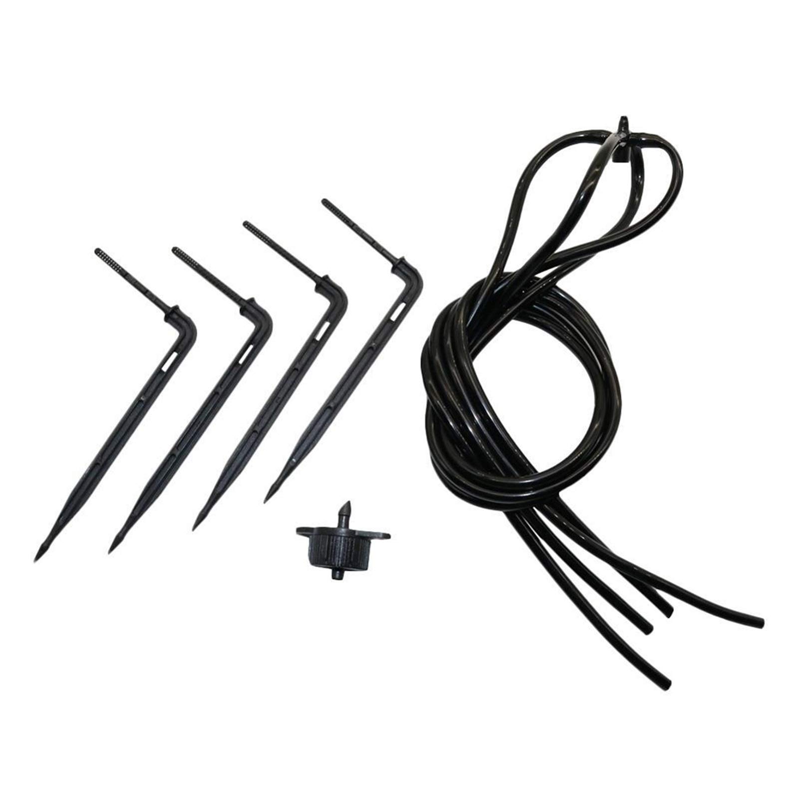 Aspersores de tubería de rociadores Kit de gotero de flecha curvada de 4 vías con dispositivo de flujo estable 8L / H 20 Conjuntos de goteros for herramientas agrícolas Sistema de riego de goteo de go