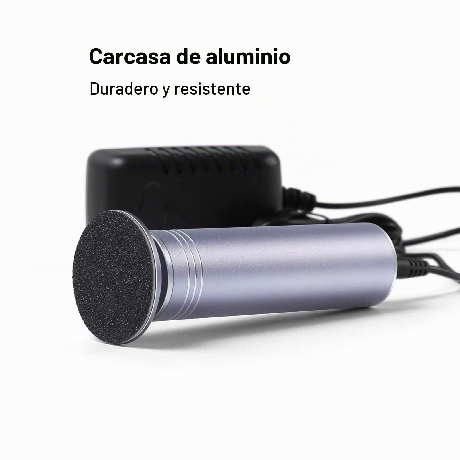 Lima de pies eléctrica ajustable, velocidad profesional, lima intercambiable para pieles muertas y agrietadas, 60 almohadillas de lijado de repuesto (gris)
