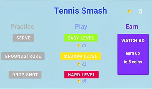 Tennis Smash: experience real tennis with motion-sensing technology