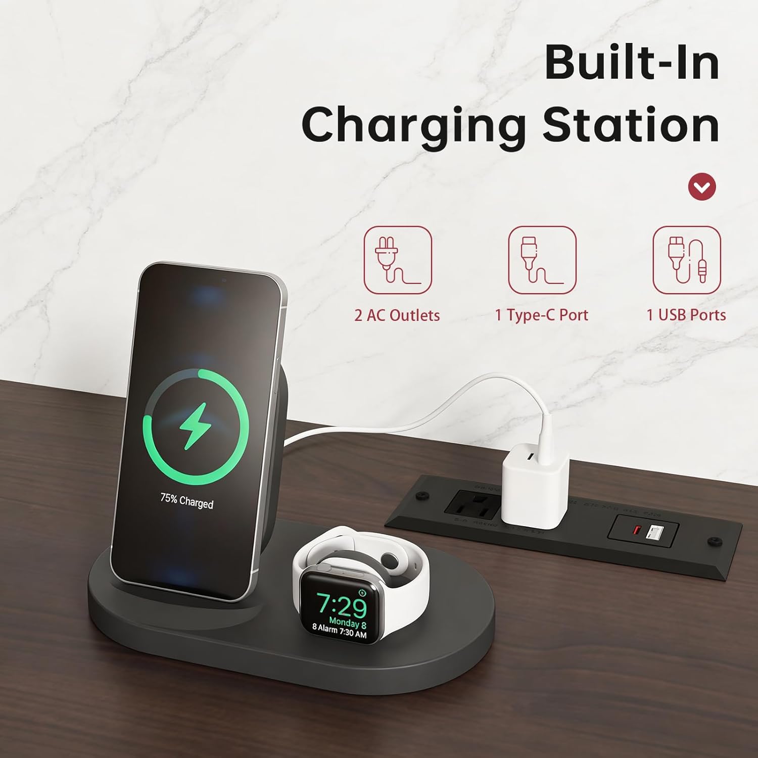 58" Mid Century Modern TV Stand, Wood TV Consoles with Sliding Doors and Power Outlet, Entertainment Center with Adjustable Shelves, Fluted TV Stands for Living Room, Walnut