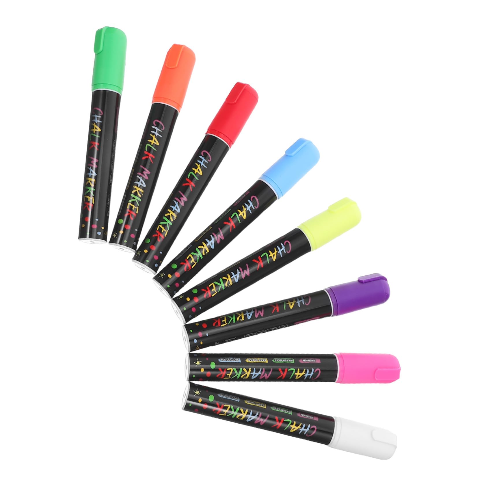 SHINEOFI 8 Piezas Rotuladores de Tiza Líquida para Pizarra Punta Gruesa Reversible Colores y Borrables Marcadores Líquidos para Dibujo y Publicidad Vitrinas y Pizarras