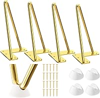 Vista 32 de SMARTSTANDARD Patas de muebles de horquilla de alta resistencia de 16 pulgadas, proyectos de bricolaje para el hogar de metal para mesitas de noche