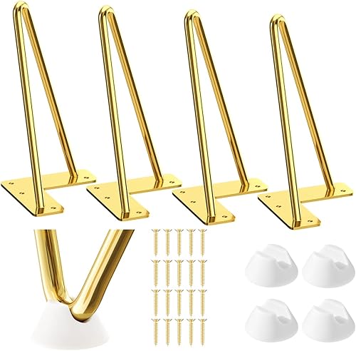 Miniatura 125 de SMARTSTANDARD Patas de muebles de horquilla de alta resistencia de 16 pulgadas, proyectos de bricolaje de metal para mesitas de noche, mesa de café