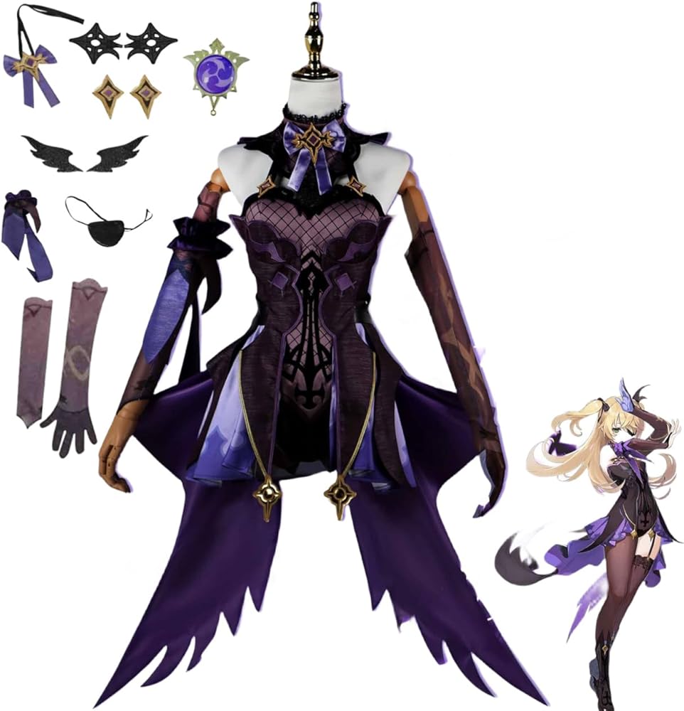 原神 フィッシュル コスプレ フルセット 原神 フィッシュル コスプレ フルセット 衣装 ウィッグ 靴 弓