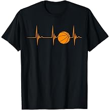 Basketball Heartbeat EKG Pulse Sports Playing Basketball T-Shirt