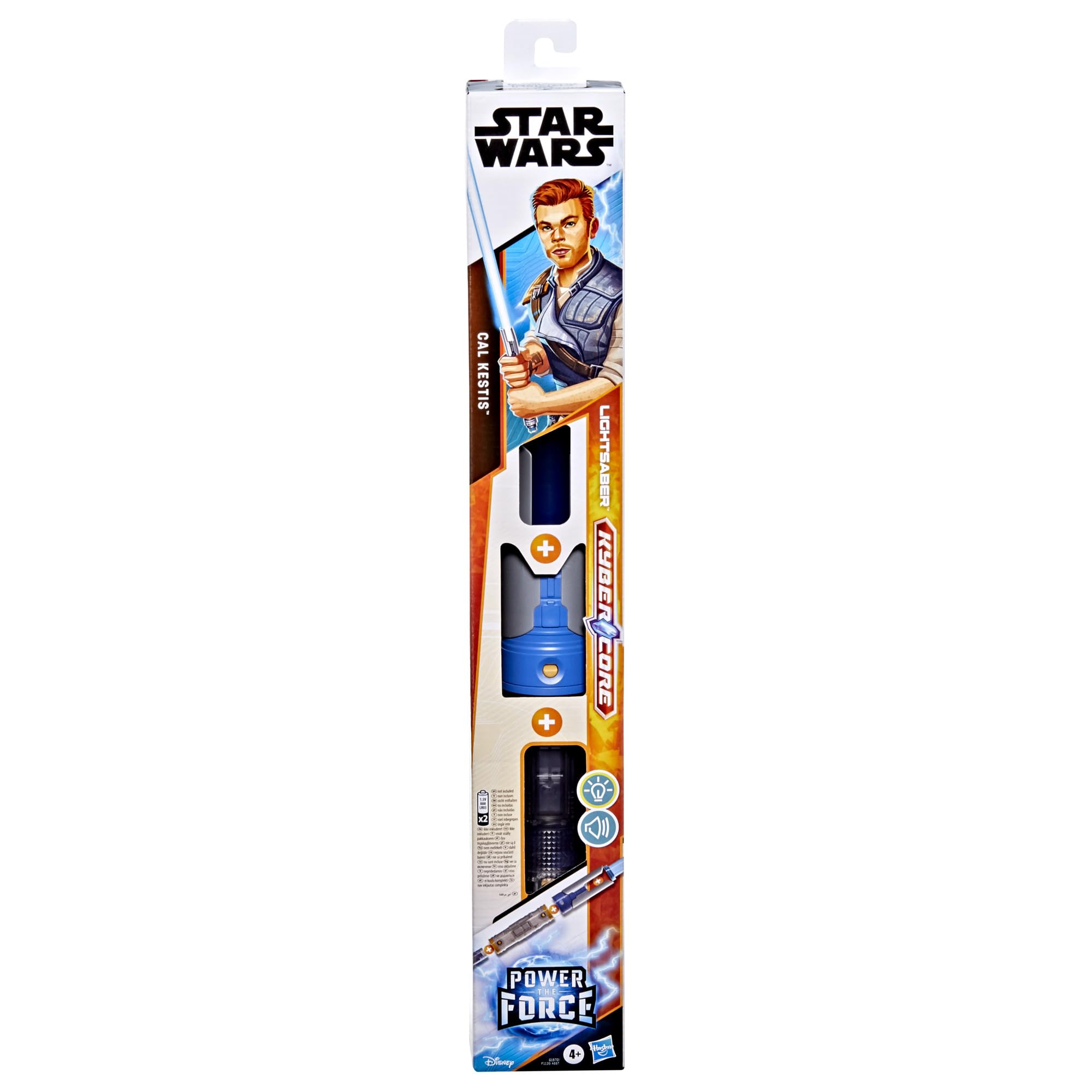 Star Wars Lightsaber Forge Kyber Core Cal Kestis, sabre laser électronique bleu personnalisable
