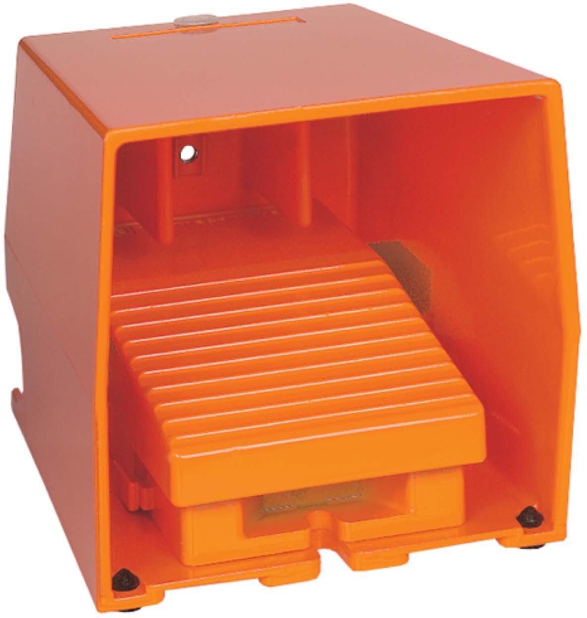 Interruptor pedal 2 NA NC naranja para activar herramientas de banco sin usar las manos