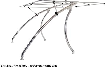 Big Air Super Shadow Wakeboard Tower Bimini Top - 76 x 76 - Mounts Over Existing Wake Tower
