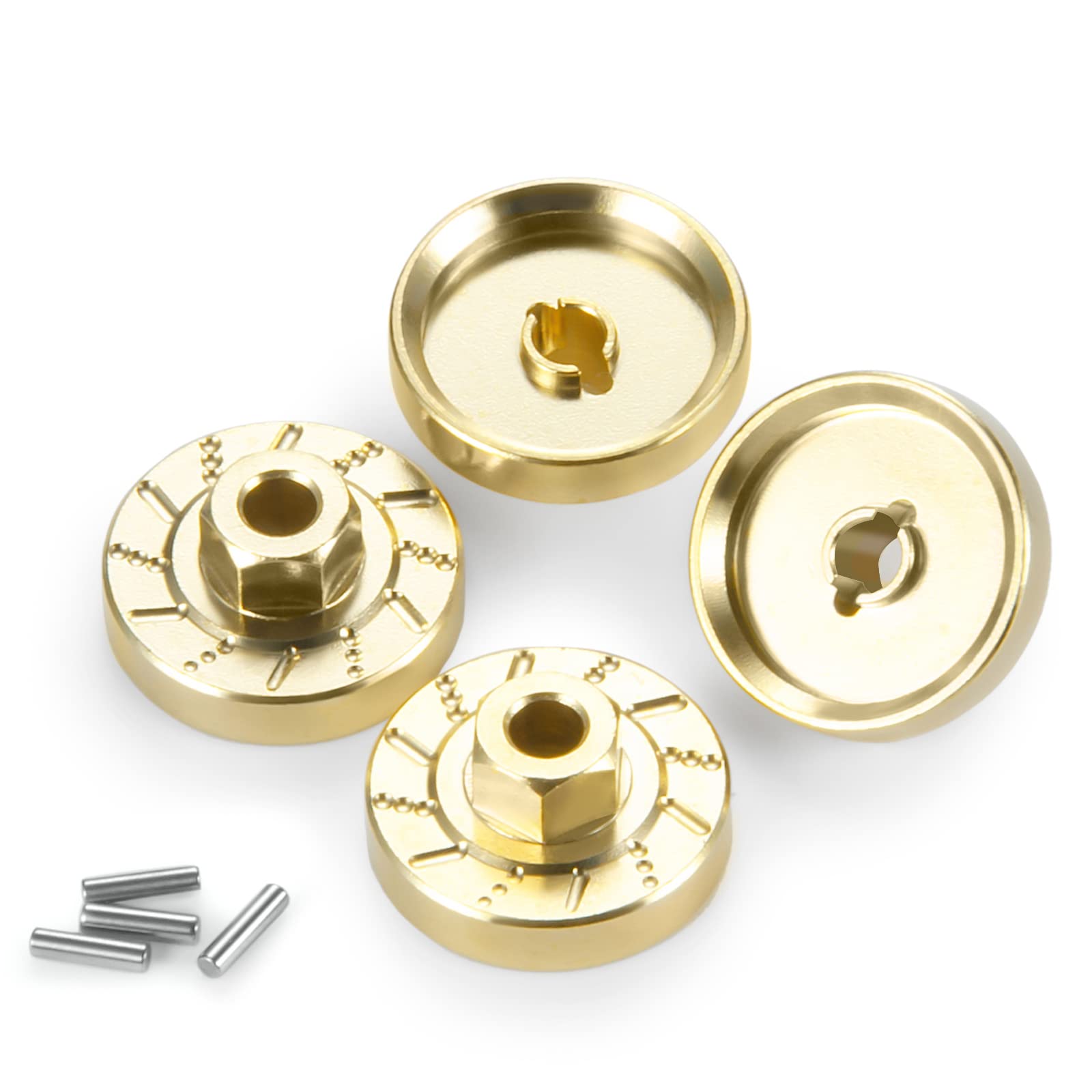SWX RC Brass Wheel Weights Hex Adapter Weights Balance for TRX4M 1/18th RC Crawler Car Upgrades