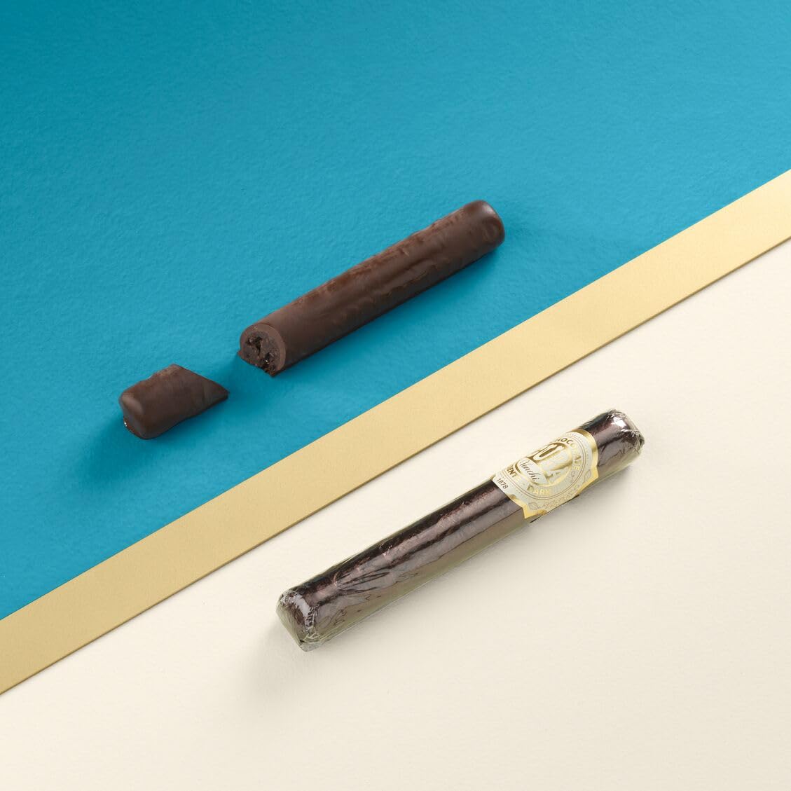 Venchi - Chocolate Cigar with Aromatic Cocoa, 3.52oz - 56% Dark Chocolate, Creamy Fillings and Hazelnut Paste - Chocolate Gifts - Gluten Free - Image 2