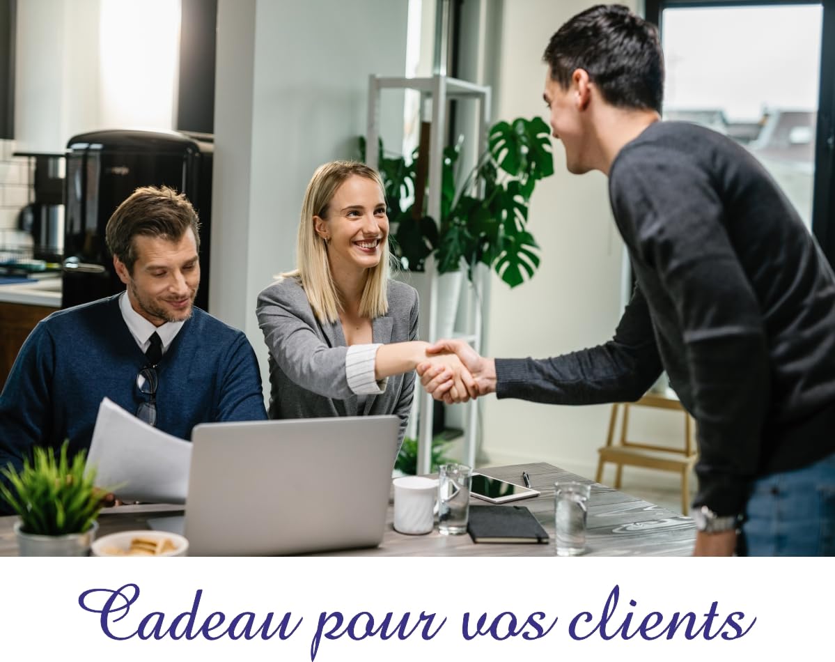 Lot de 100 Stylos Personnalisés Publicitaires Gravés au Nom de l'Entreprise (bleus) - Objet de Communication pour Événement Professionnel - Cadeau Clients Noël & Fin d'Année, Goodies Logo