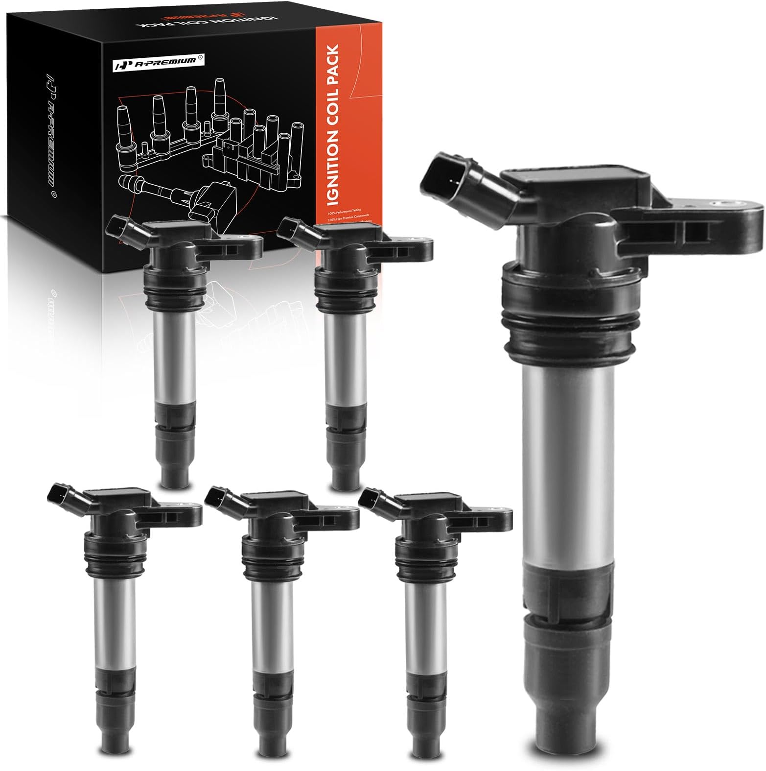 Engine Ignition Coil Pack Compatible with Land Rover LR2 Volvo S60 S80 V70 XC60 XC70 XC90 L6 3.0L 3.2L 6-PC