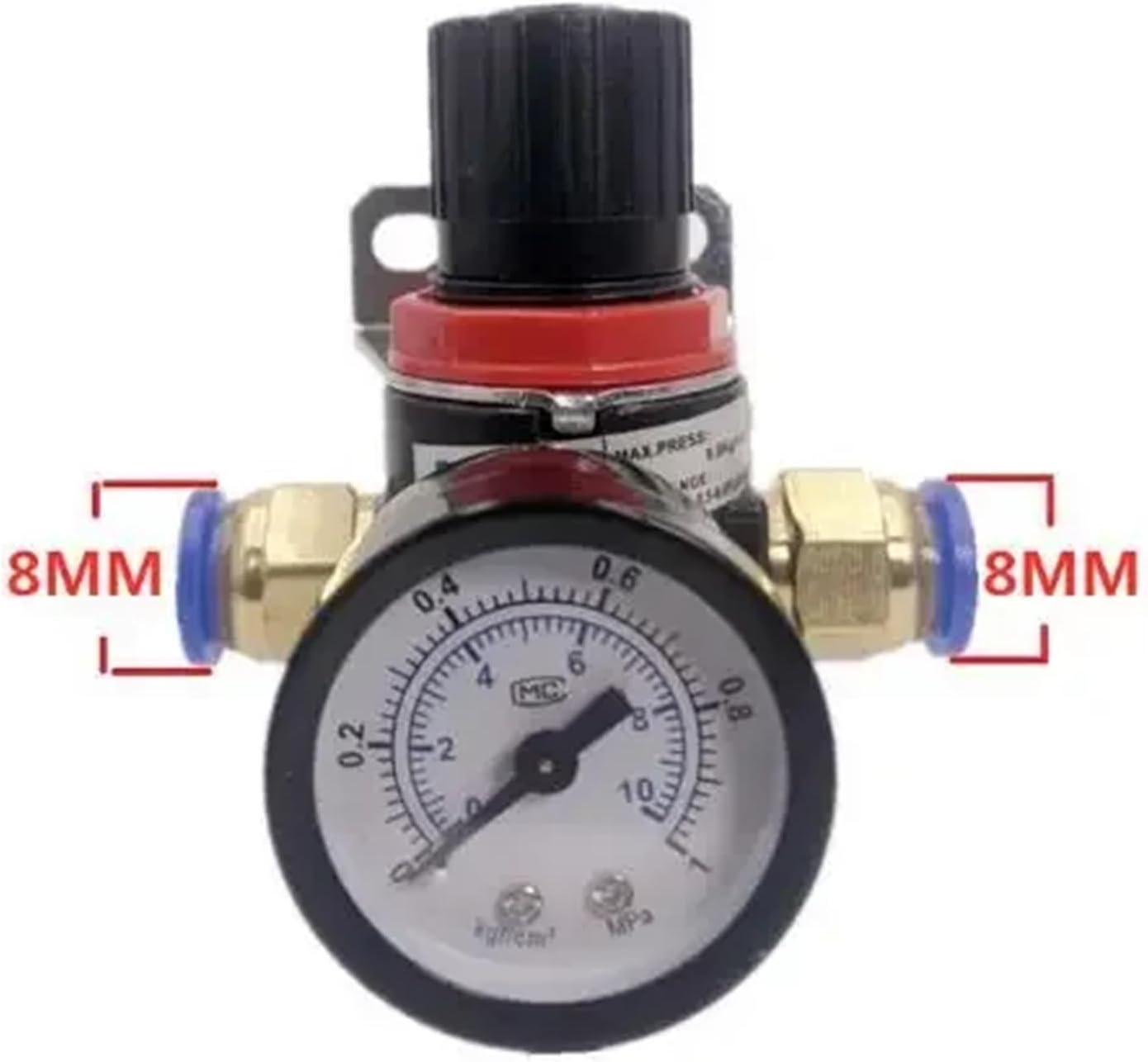 1pc AR2000 G1/4'' Air Control Compressor Pressure Relief Regulator Valve with Fitting(Gold)