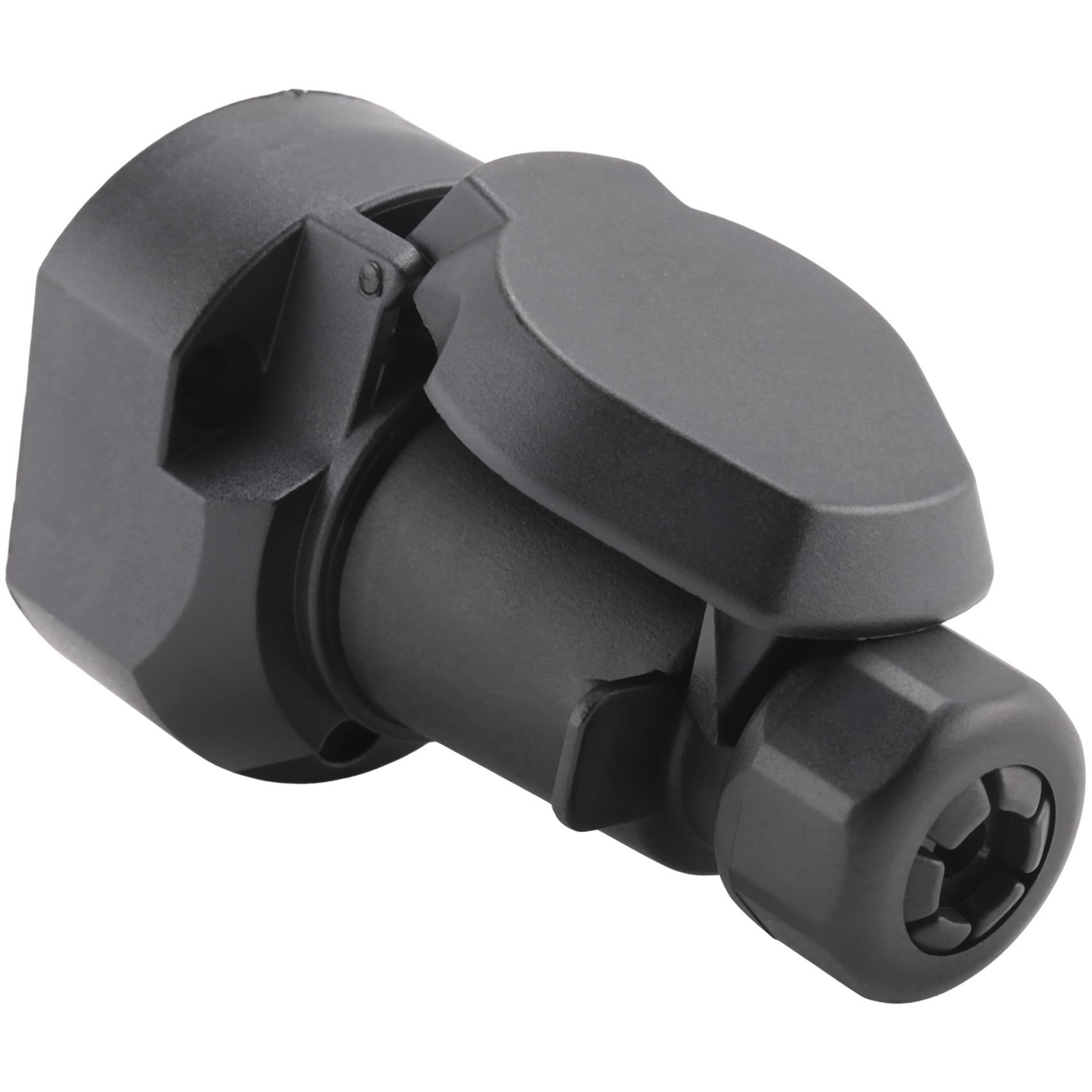 6 x 7-biegunowe europejskie gniazdo przyczepowe + wtyczka adapter do przyczepy, sprzęgło do samochodu, przyczepy kempingowej, ciężarówki, łodzi, przyczepy kempingowej, adapter sygnału