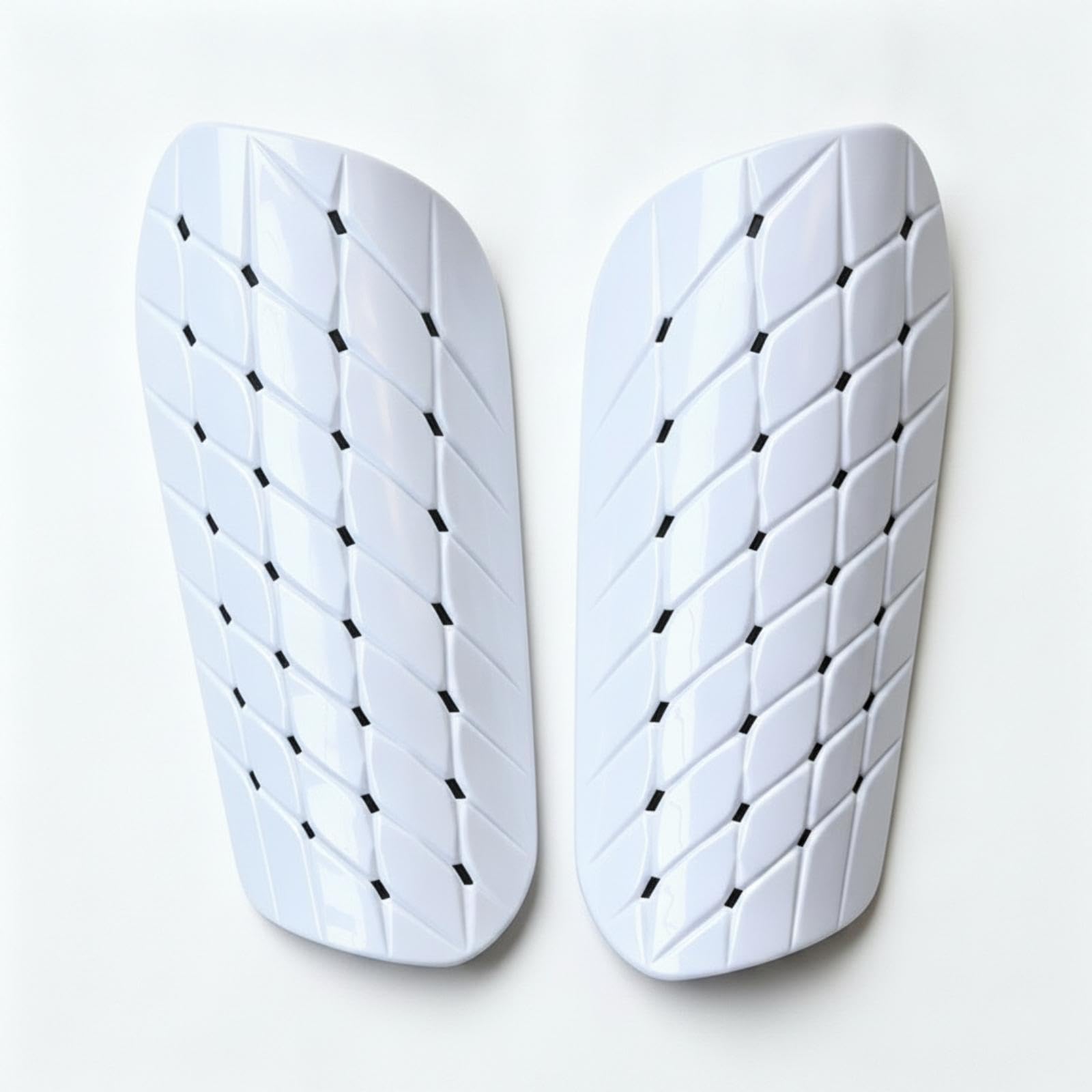 Diamond-Pattern Shin Guards Hard Shell Foam-linedLined Shin Guards Impact Protection for Outdoor Activity White | Protective Gear | Clothing, Shoes & Accessories | Soccer | Team Sports-picture-26