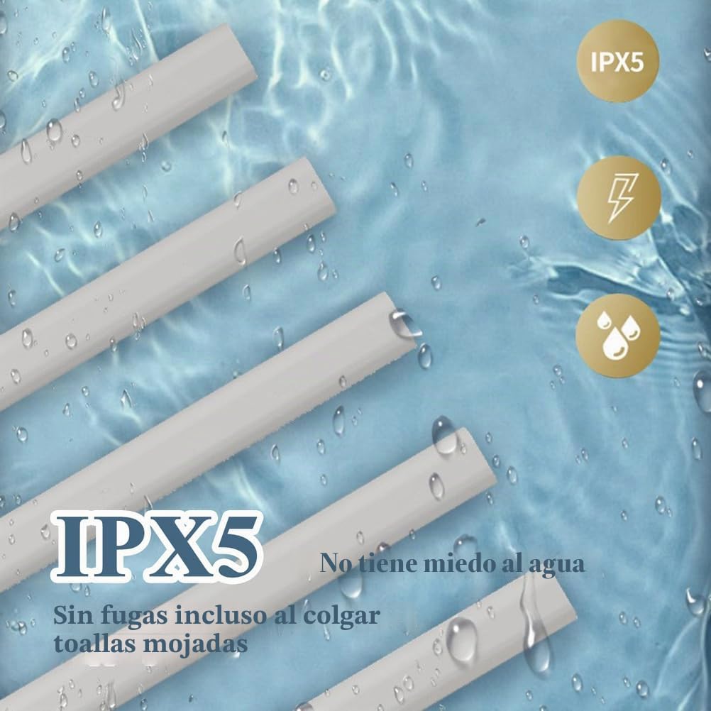 Toallero Electrico Baño Pared, Radiador Toallero Electrico Giratorio 180°, Calentador De Toallas Bajo Consumo,Secador Toallas con Termostato,Temporizador,Pantalla LED,Blanca