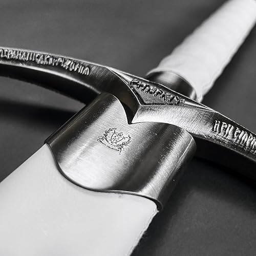 Miniatura 3 de Espada medieval con una mano, hoja sin brillo. Para colección, regalo, espectáculo, feria, cosplay y LARP (blanco mago)